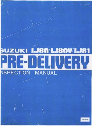 Picture of Free Download Suzuki LJ80 Pre Delivery Manual PDF